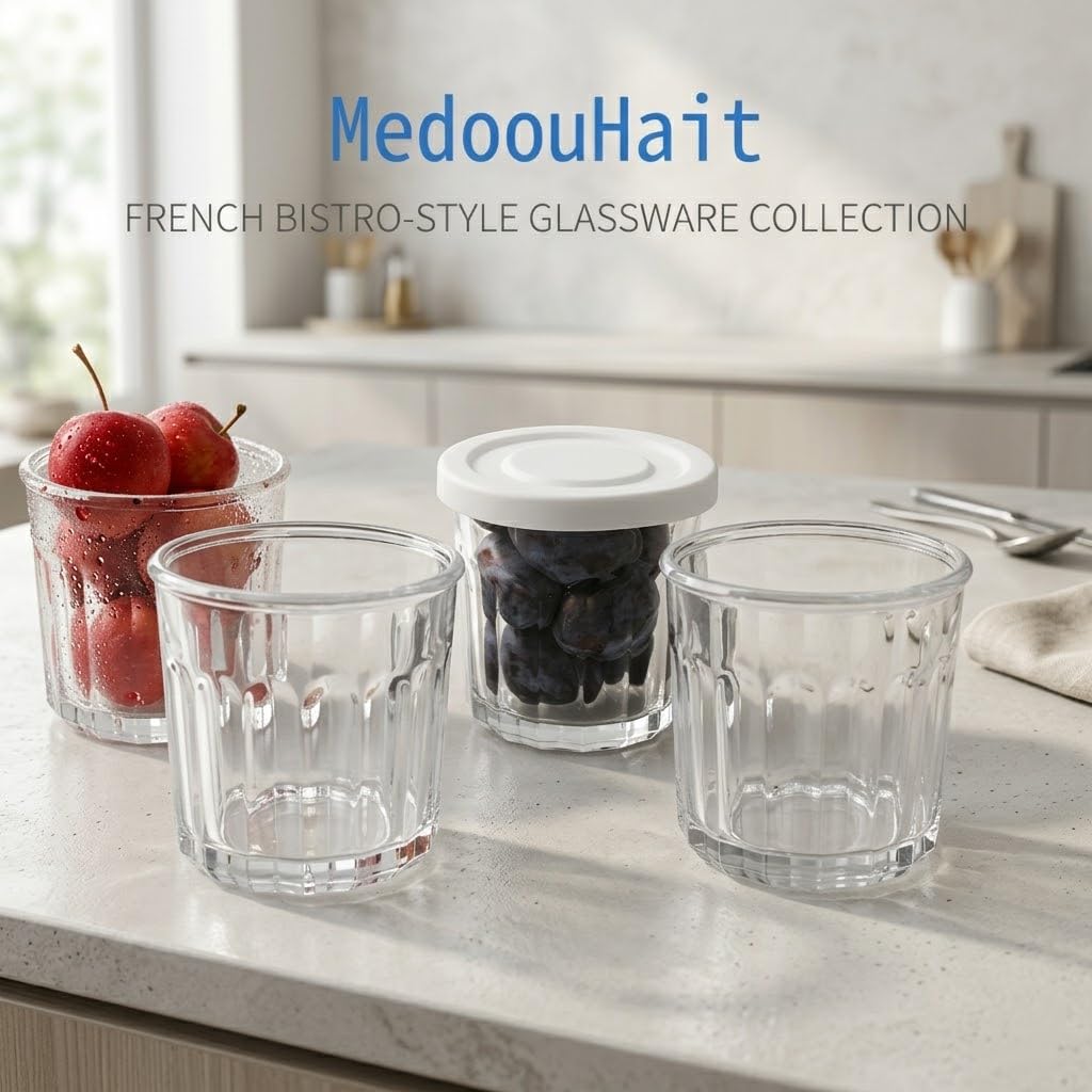 MedoouHait lid closeup, clear glass container for fridge storage.