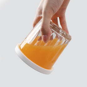 MedoouHait stackable glass cups, space-saving design.