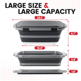 Meegoo BBQ Prep Tub lid-locked design ensures secure transport during outdoor cookouts.