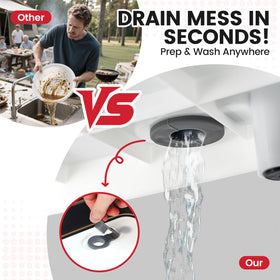 Meegoo BBQ Prep Tub wash-basin supports versatile outdoor cleaning and marinating tasks.