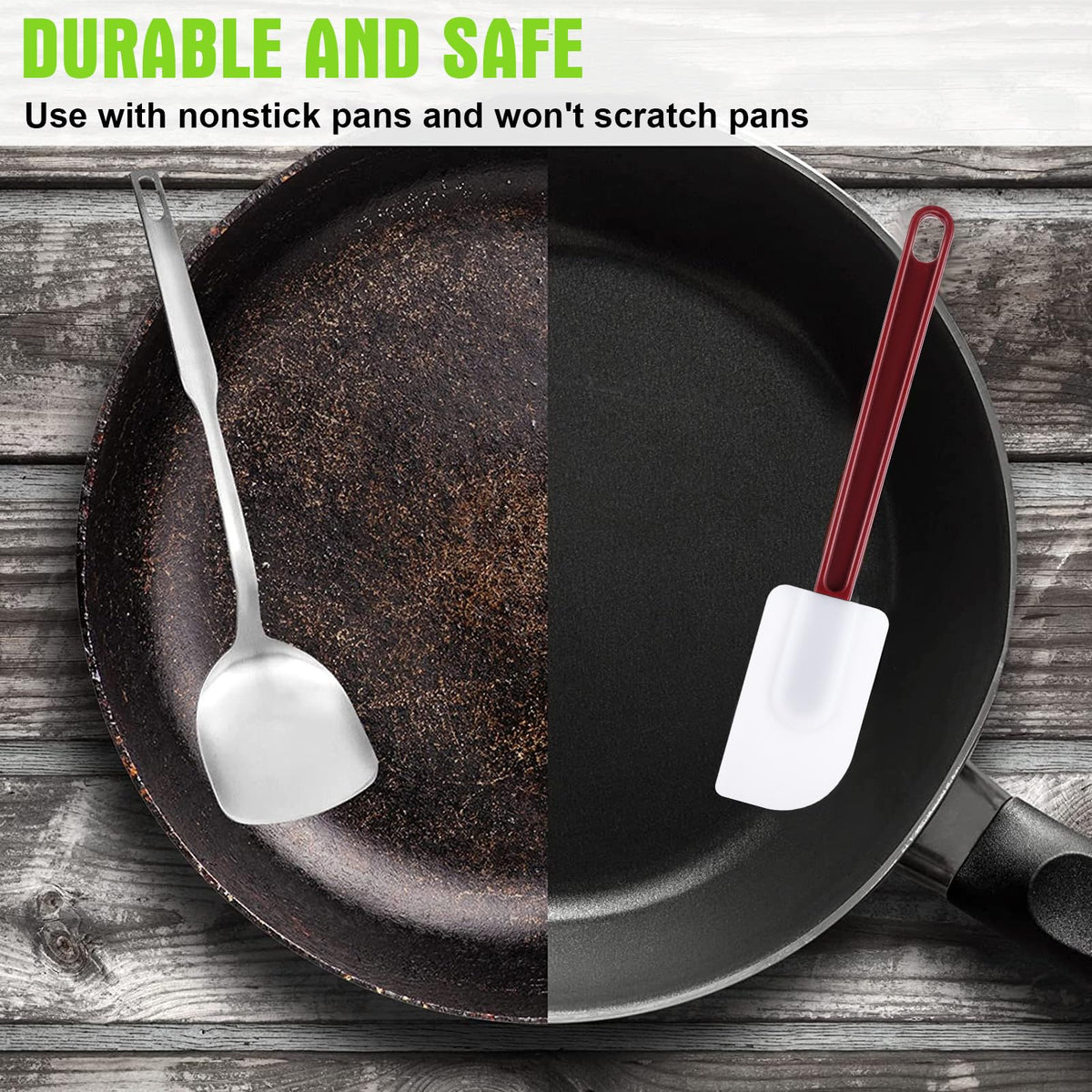 Meekoo 10-inch spatulas with durable ergonomic handles