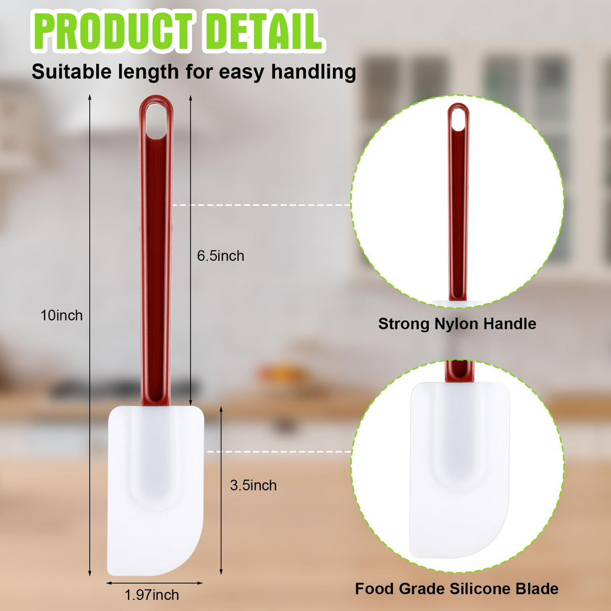 Meekoo silicone spatulas sturdy yet flexible for bowl scraping