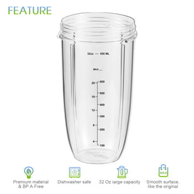 MEET JUICE 32oz cups are dishwasher-safe for quick cleanup.