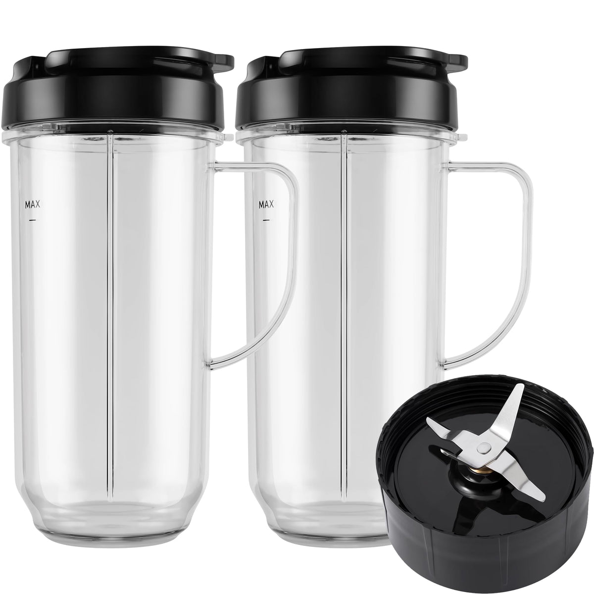MEET JUICE Magic Bullet 22oz cup with handle for easy on-the-go smoothies.