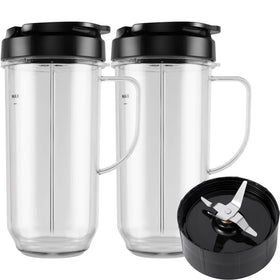 MEET JUICE Magic Bullet 22oz cup with handle for easy on-the-go smoothies.
