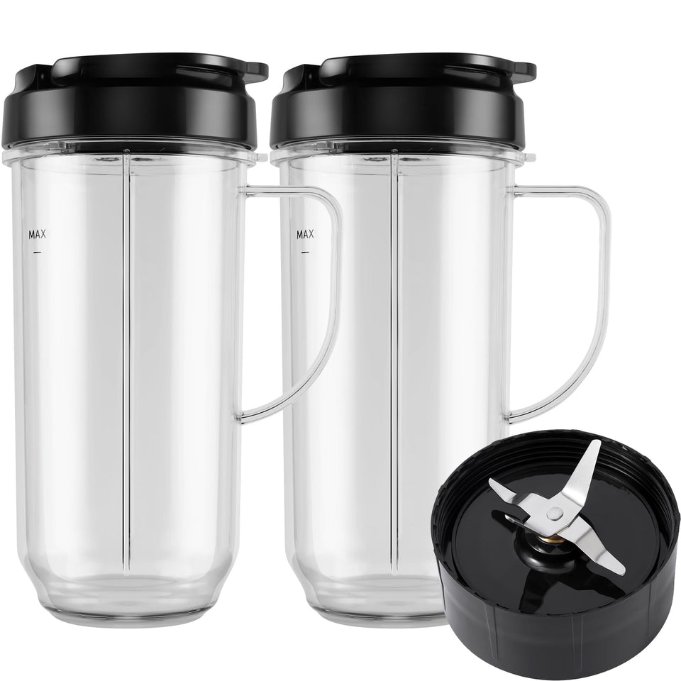 MEET JUICE Magic Bullet 22oz cup with handle for easy on-the-go smoothies.