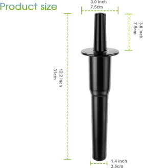 MEET JUICE tamper tool shows 320mm length for safe, controlled pushing of ingredients.