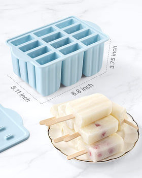 MEETRUE all-in-one popsicle kit with sticks, bags, and cleaning brush.
