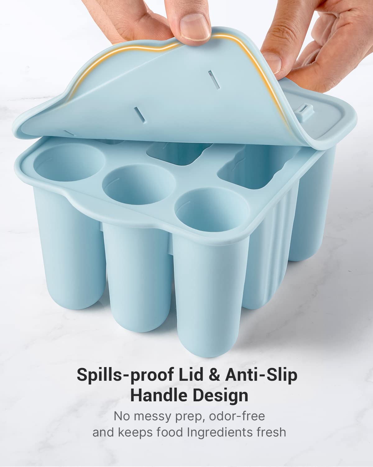 MEETRUE anti-slip base keeps molds steady in freezer