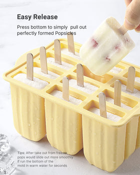 MEETRUE easy-release design helps unmold popsicles without breakage.