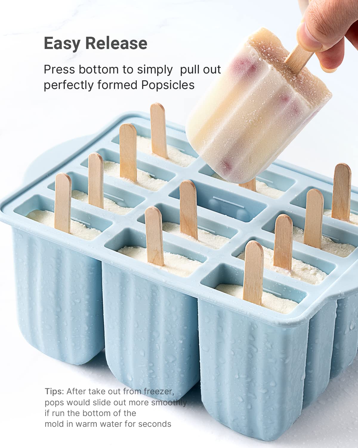 MEETRUE fruit and yogurt popsicles for colorful, kid-friendly snacks.