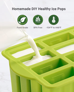 MEETRUE silicone molds ease popsicle release after freezing