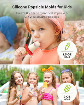 MEETRUE small cylindrical 1.5oz popsicles for kids' portions