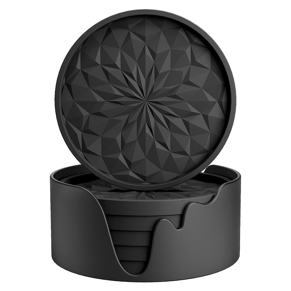 ME.FAN silicone coasters with holder demonstrate six-pack convenience for surface protection
