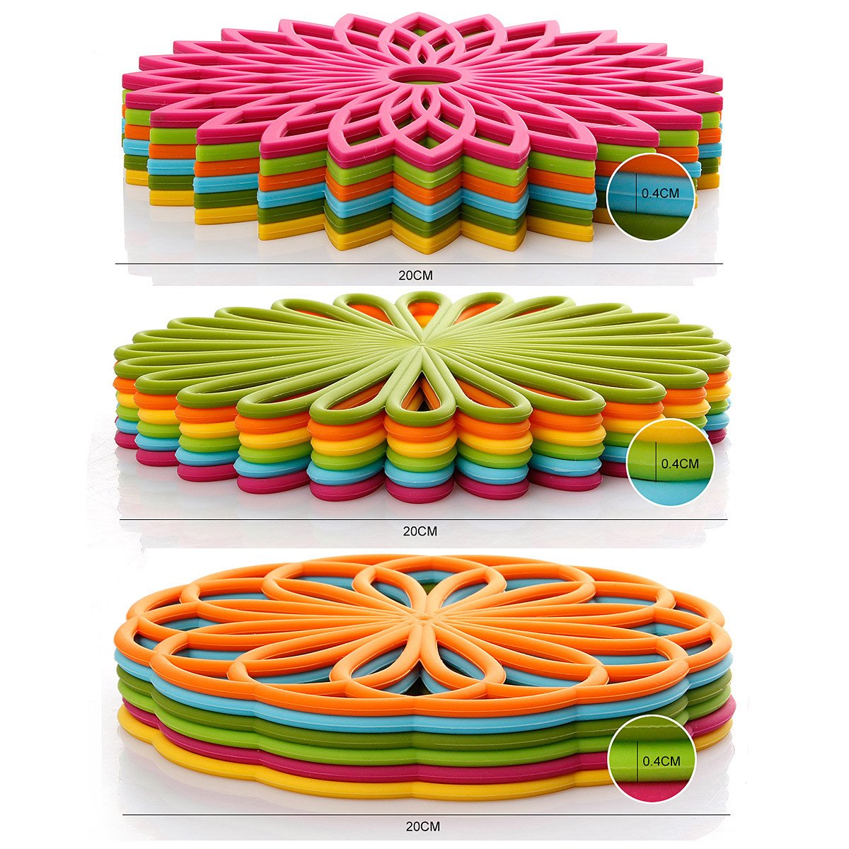 ME.FAN yellow flower trivet used under steaming pots.
