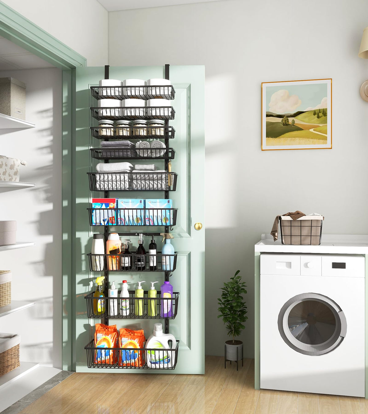 Mefirt door hanging spice rack for quick access