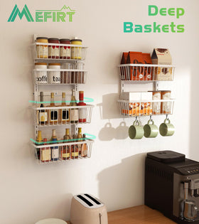Eight-tier layout demonstrates versatile storage for spices, snacks, and small items.