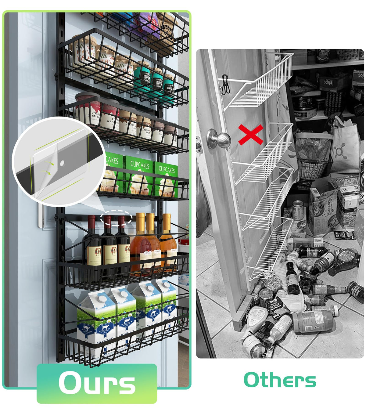 MeFirt six-hooks and four adhesive stickers keep items secure and accessible.