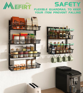 Mefirt stainless steel construction offers durable, long-lasting kitchen organization
