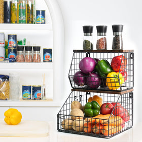 Mefirt carbon steel wire basket delivers sturdy, fade-resistant storage.
