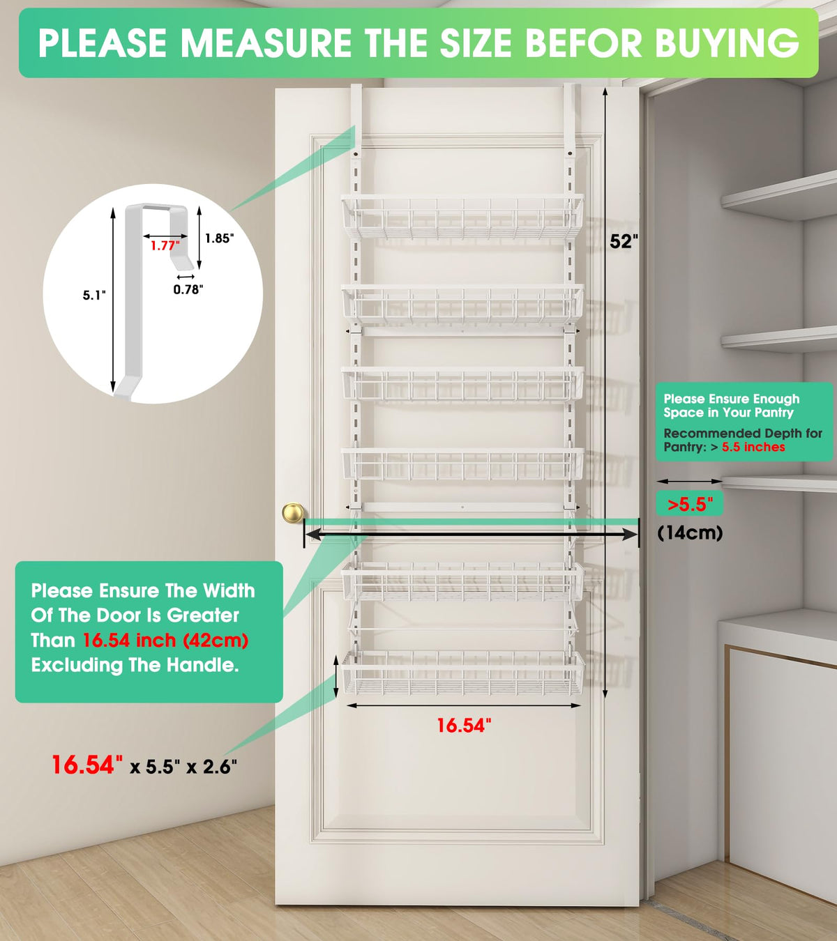 Mefirt wall-mount spice rack in stainless steel saves counter space.