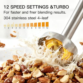 MEGAWISE 1000W motor delivers strong performance on tough ingredients.