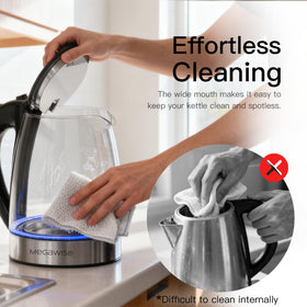 MEGAWISE auto shut-off and boil-dry protection for safe operation.