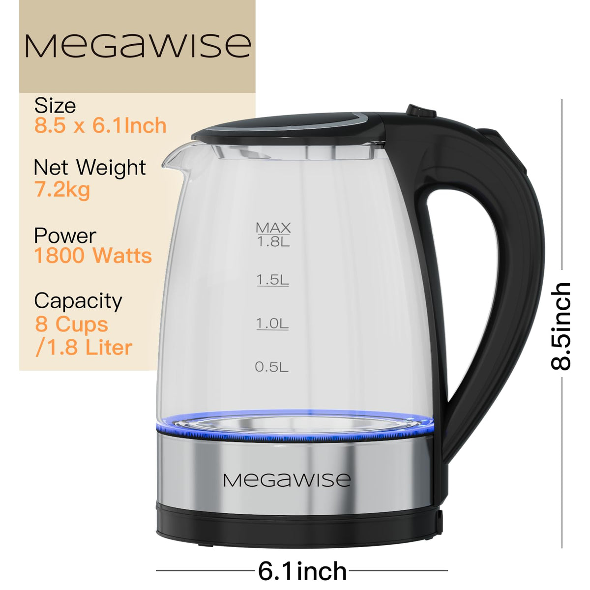 MEGAWISE BPA-free and ROHS-approved materials suit everyday hot water needs.