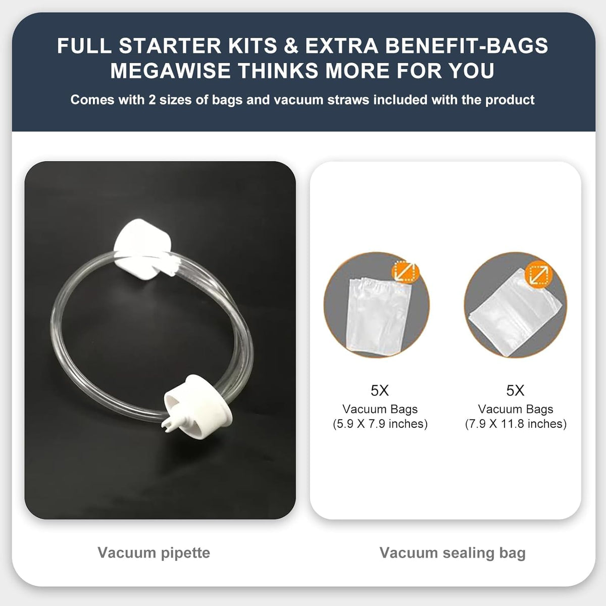 Megawise includes 10 BPA-free vacuum bags for ready use.