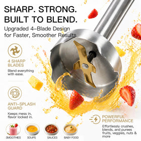 MegaWise Pro egg whisk attachment for light batters and whipping.