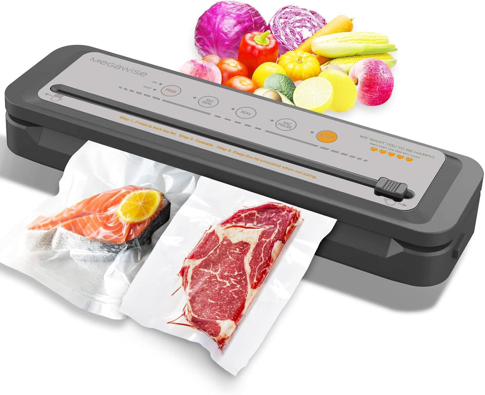 Megawise vacuum sealer showcases compact design for easy on-counter storage.