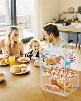 MEI NIAN four-tier bread box adjustable dividers for loaf organization
