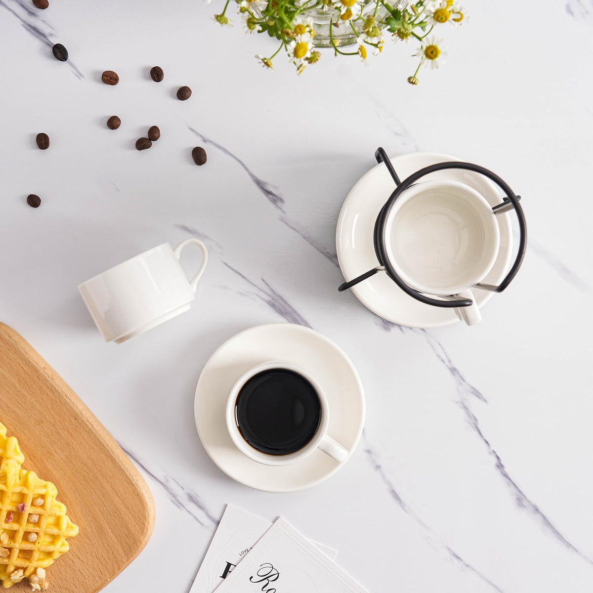 Meichu espresso cups feature non-slip bottom for spill-free sharing