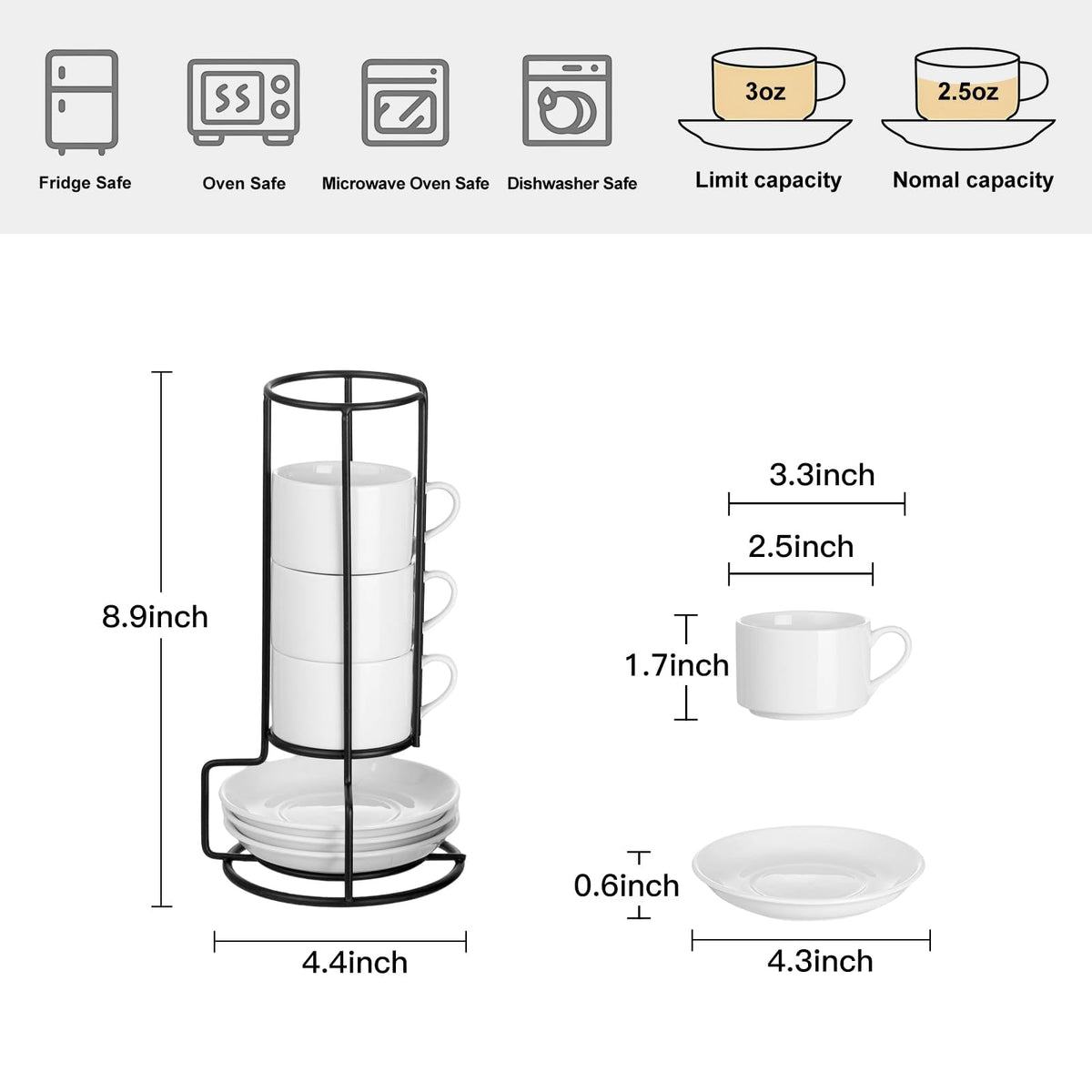 Meichu espresso cups stackable stand keeps your kit tidy at home