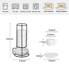 Meichu espresso cups stackable stand keeps your kit tidy at home