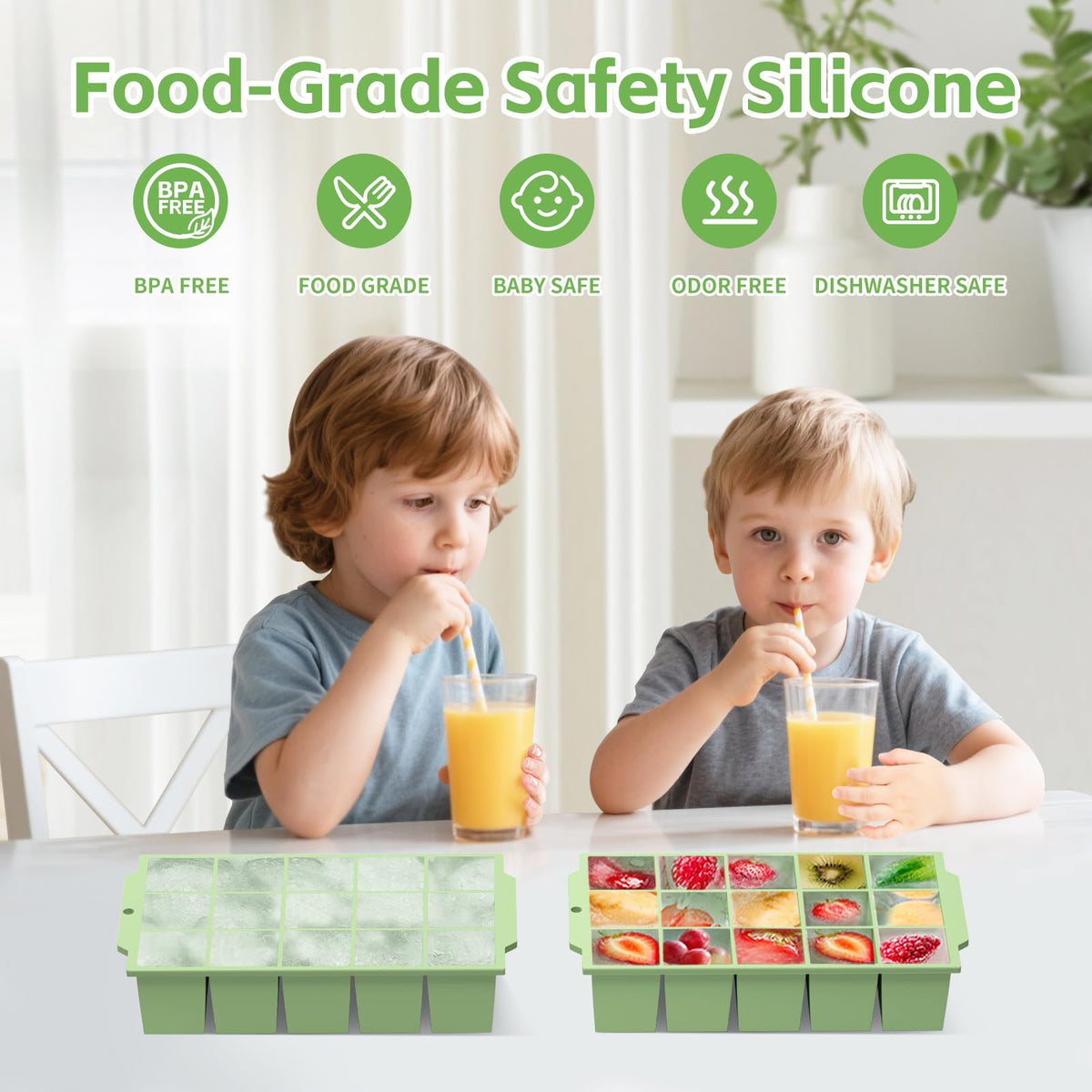 MEIJO ice tray with lock lid prevents leaks and odors.