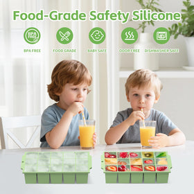 MEIJO ice tray with lock lid prevents leaks and odors.