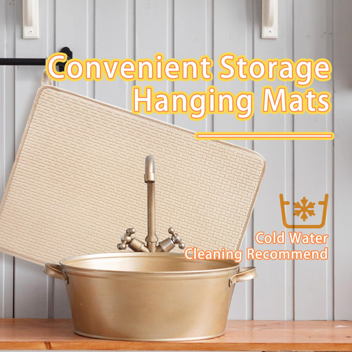 Meirrnyyu dish drying mat foldable and easy to store in cabinets