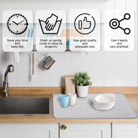 Meirrnyyu dish drying mats with hanging rope for easy storage after use