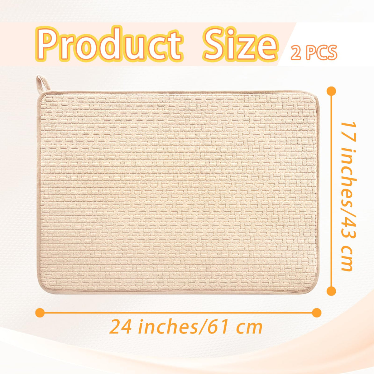 Meirrnyyu dish drying mat with hanging rope keeps counter dry after use