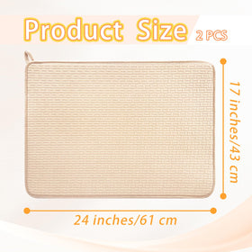 Meirrnyyu dish drying mat with hanging rope keeps counter dry after use