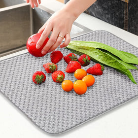 Meirrnyyu 24x17 gray mat easy cold-water cleaning.