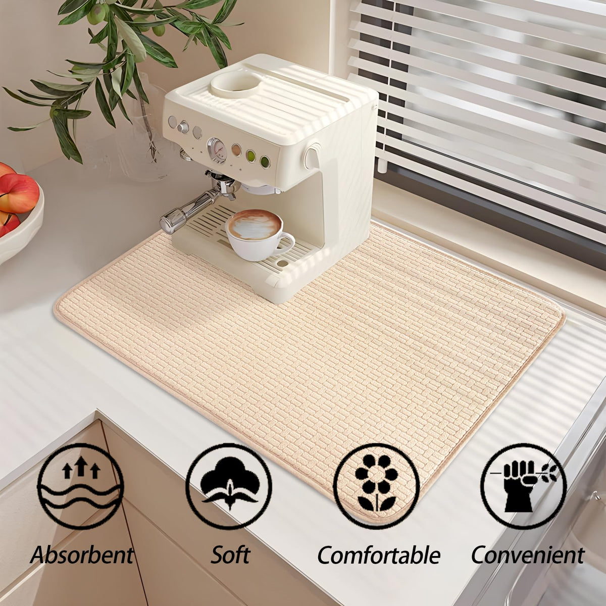 Meirrnyyu microfiber drying pad absorbent and quick drying for everyday kitchen tasks