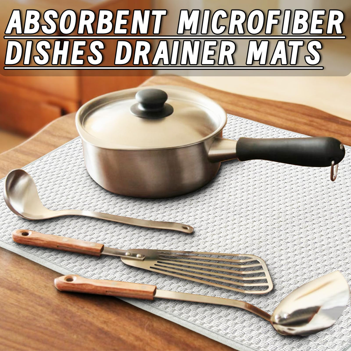 Meirrnyyu fast-drying mat keeps kitchen dry between uses