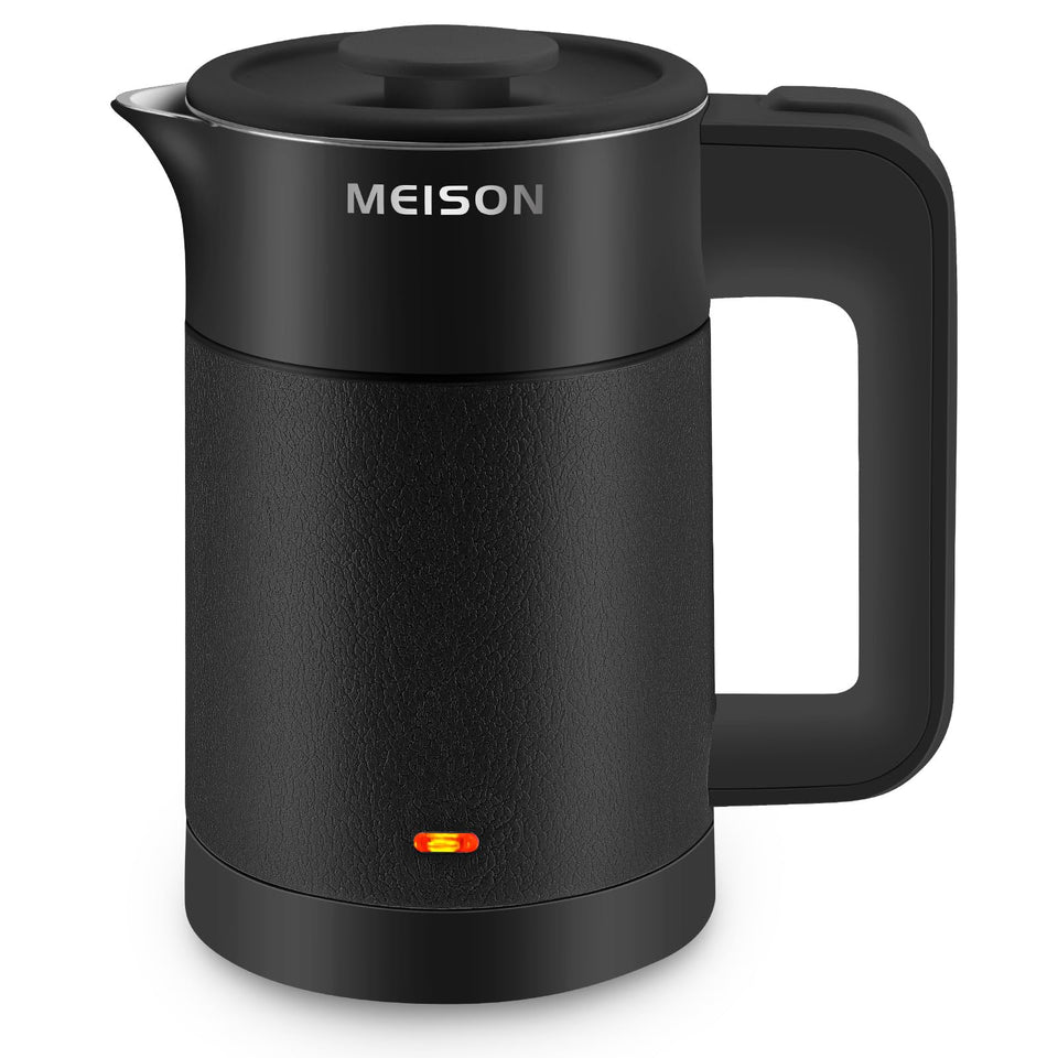 MEISON 0.6L kettle exterior cool-touch surface for safe handling during travel.