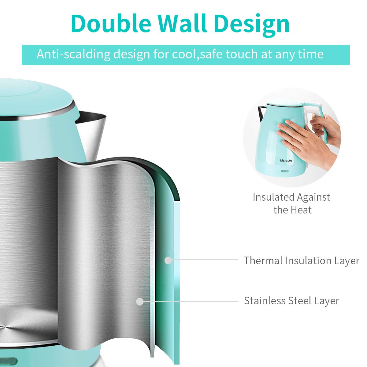 BPA-free cool-touch exterior for safe handling