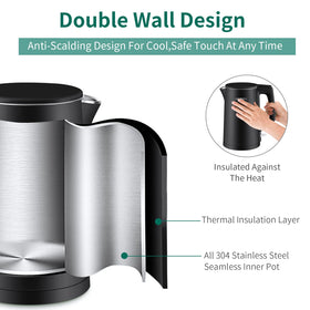 Seamless inner pot enables easy cleaning and rust-free use