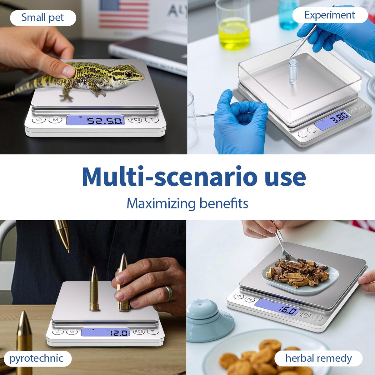 Meiya gram-scale ships with batteries for immediate use.