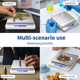 Meiya gram-scale ships with batteries for immediate use.