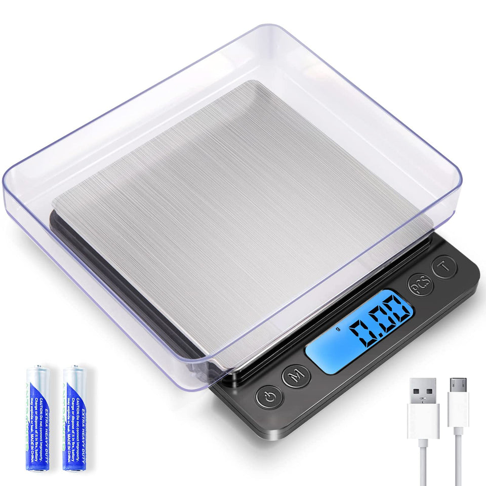 MEIYA small digital gram scale front view shows compact kitchen-friendly design